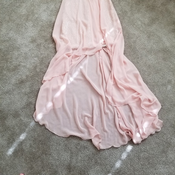 David’s Bridal Sequin mini dress sheer high low size 5 - Picture 5 of 8